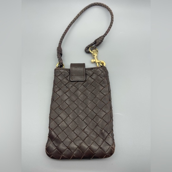 Bottega Veneta Intrecciato Leather Pouch, Brown, Preowned - Picture 2 of 10